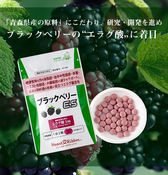 「青森県産の原料」にこだわり、研究・開発を進めブラックべリーの「エラグ酸」に着目