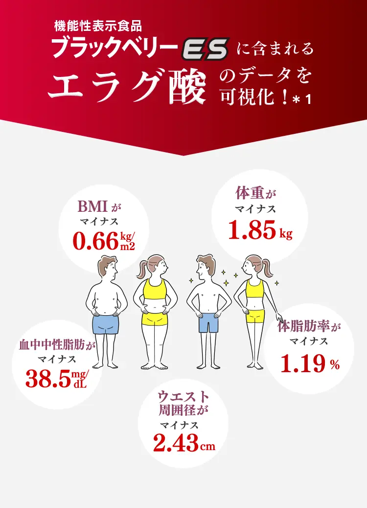 機能性表示食品「ブラックベリーES」に含まれる「エラグ酸」のデータを可視化！